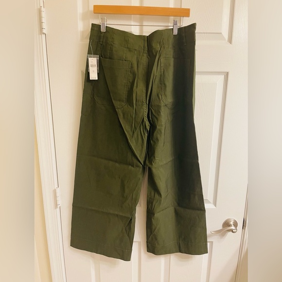 The Colette Magic Fabric Crop Wide-Leg Pants by Maeve - Olive, Sz 33, NWT - Picture 9 of 10